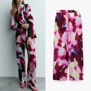 Floral Multicolor Flowy Pants